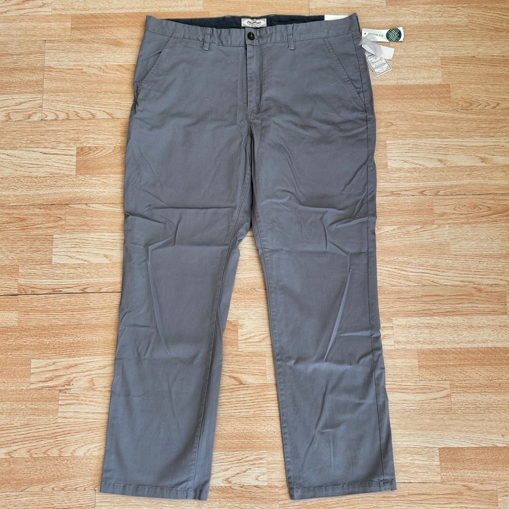 NWT Flag & Anthem Dry Goods Grey Portland Relaxed Chinos Stretch Pants 38x32